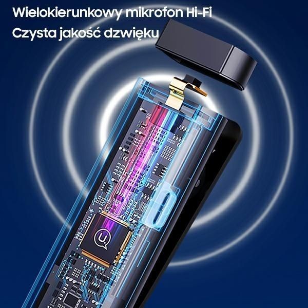 Belaidės ausinės USAMS USAMS Bezprzewodowy mikrofon krawatowy ENC 2.4G Wireless Lavalier Microphone Lightning ZB244MKF01 (US-ZB244)