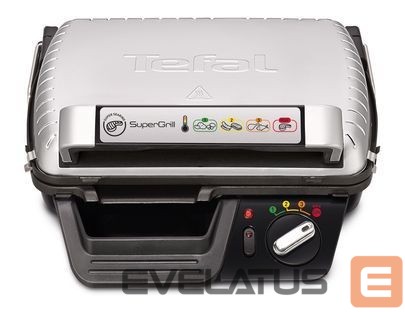 Stalo grotelės TEFAL SuperGrill Standard GC450B32 Contact, 2000 W, Stainless steel