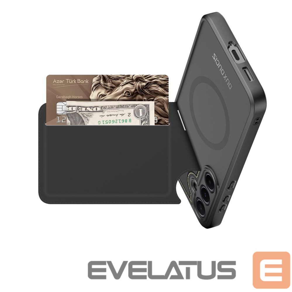 Nugarėlės dėklai Dux Ducis Dux Ducis Rafi II Case for Samsung Galaxy S25+ with Stand and Wallet - Black