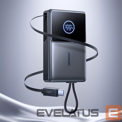 Išorinė baterija Joyroom JR-PR1 10000mAh 22.5W Powerbank with Built-in Retractable USB-C Cable Black