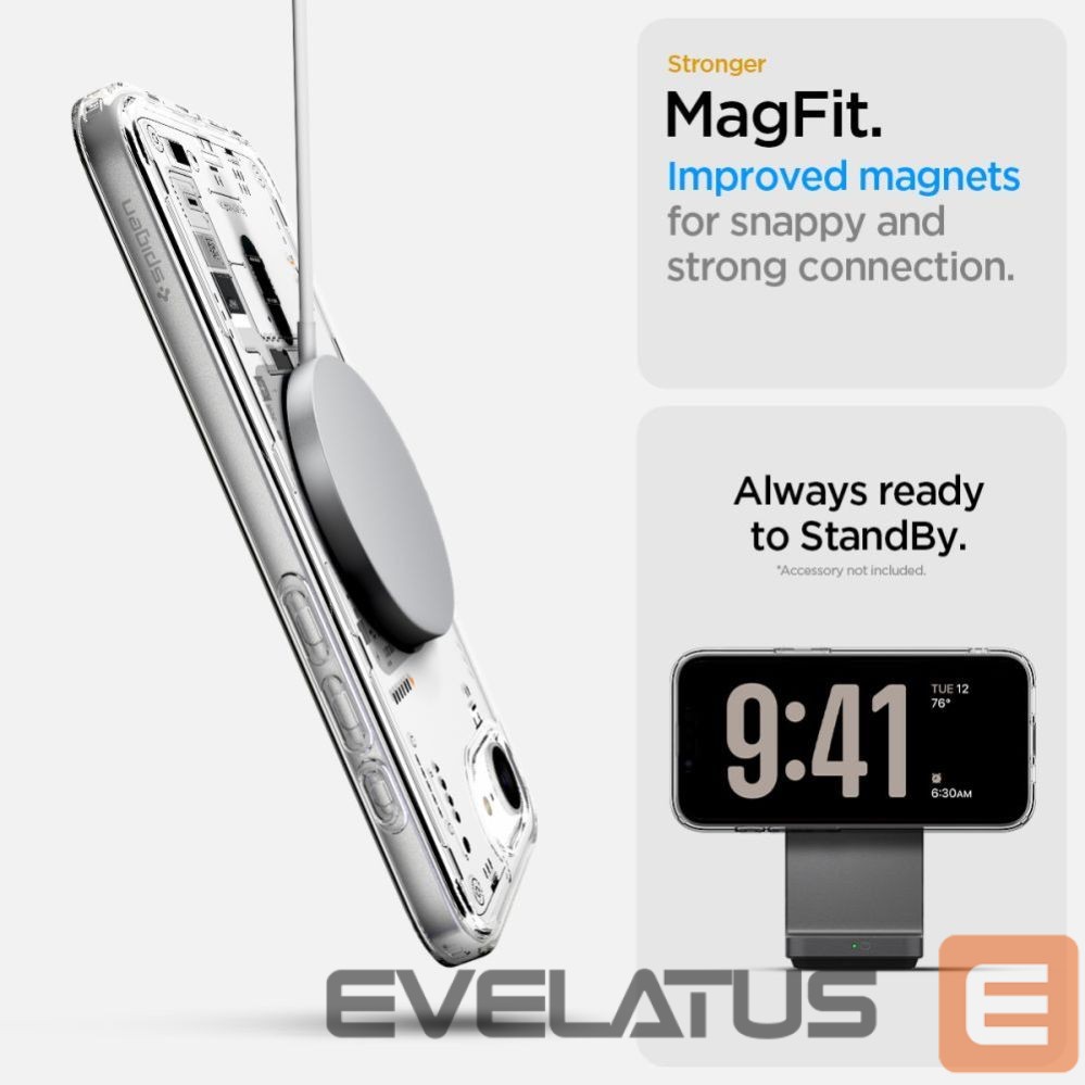 Nugarėlės dėklai Spigen Spigen Ultra Hybrid MagSafe Case for iPhone 16e Neo One - Clear