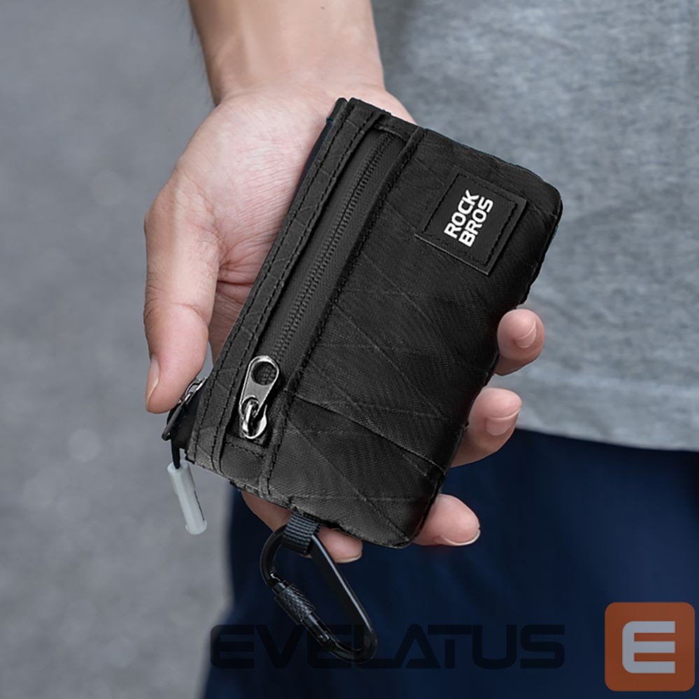 Dviračio priedas Rockbros Rockbros Travel Wallet with Carabiner - Black