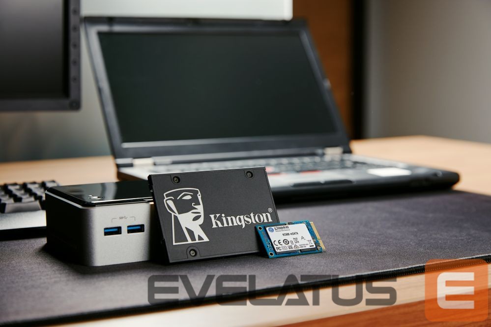 Kietasis diskas SDD Kingston KC600 512 GB, SSD interface mSATA, Write speed 520 MB/s, Read speed 550 MB/s