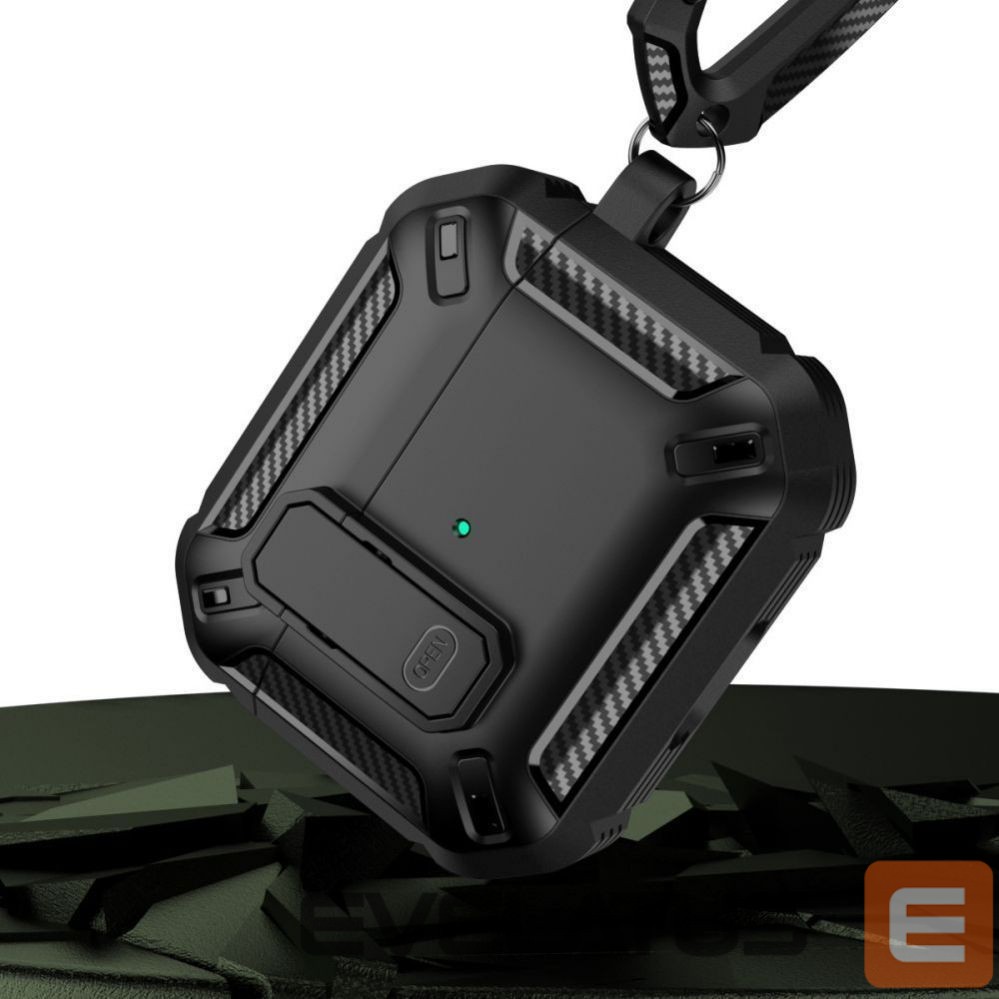 Išmaniųjų laikrodžių priedai Tech-Protect Tech-Protect X-Carbo Case for AirPods Pro 1 / 2 - Black