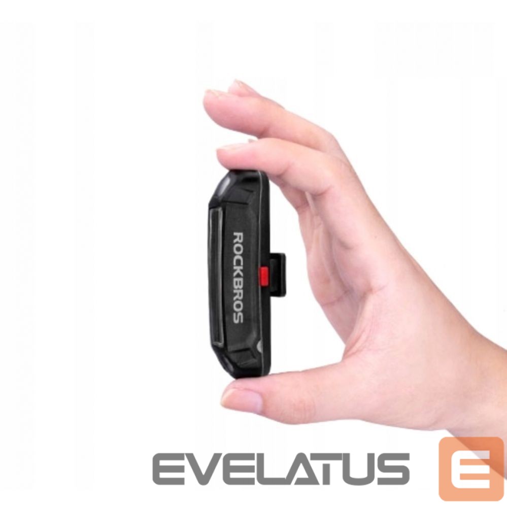 Dviračio priedas Rockbros Rockbros A54BK Rear Bike Light + Micro USB - USB-A Cable - Black