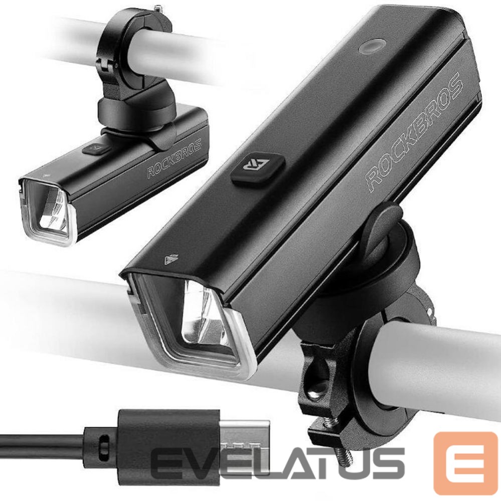 Dviračio priedas Rockbros Rockbros 24610002001 Front Bike Light 1000 lm + USB-C - USB-A Cable - Black