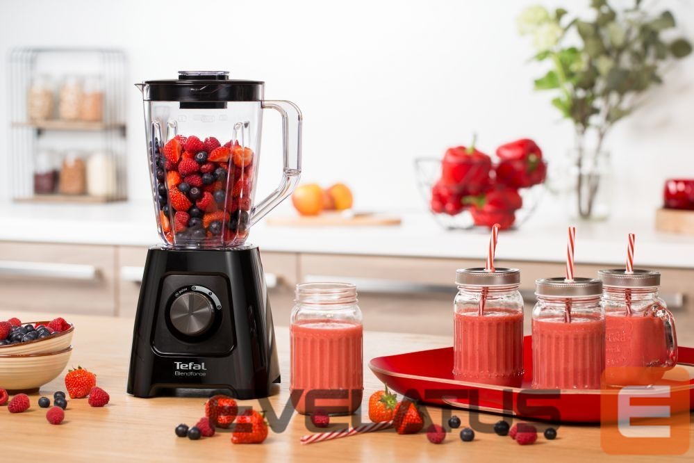 Maišytuvai ir maišytuvai TEFAL Blender BL420838 BlendForce Tabletop, 600 W, Jar material Plastic, Jar capacity 1.25 L, Ice crushing, Black
