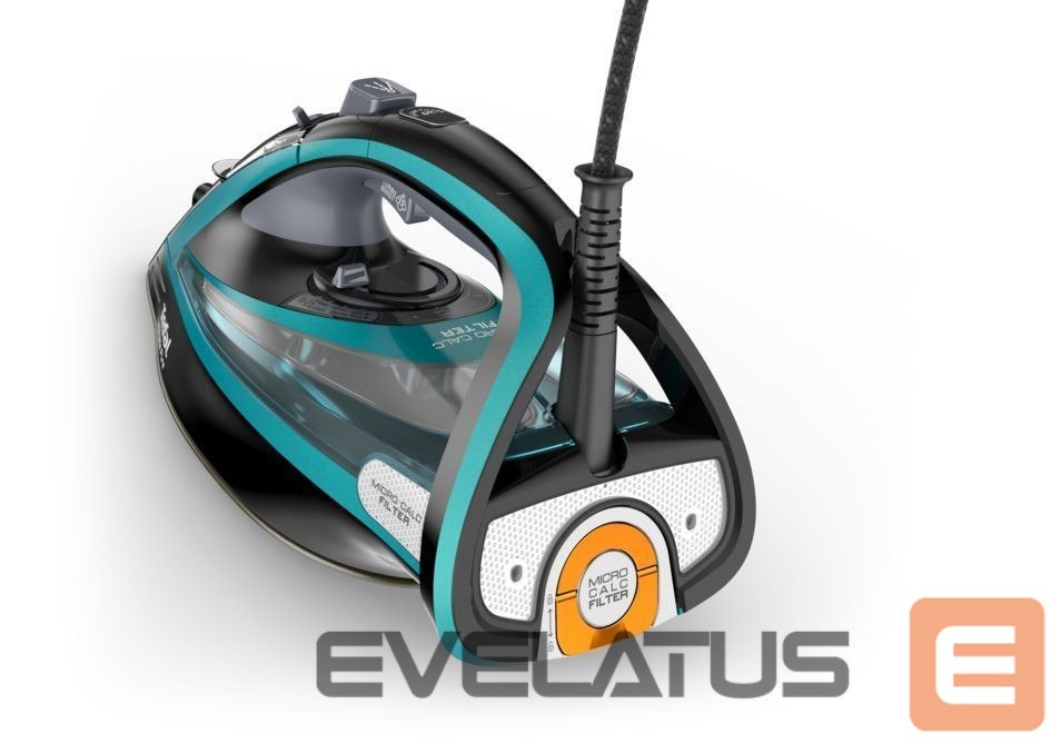 Lygintuvai TEFAL | Ultimate Pure FV9844E0 | Steam Iron | 3200 W | Water tank capacity 350 ml | Continuous steam 60 g/min | Steam boost performance 250 g/min | Blue/Black