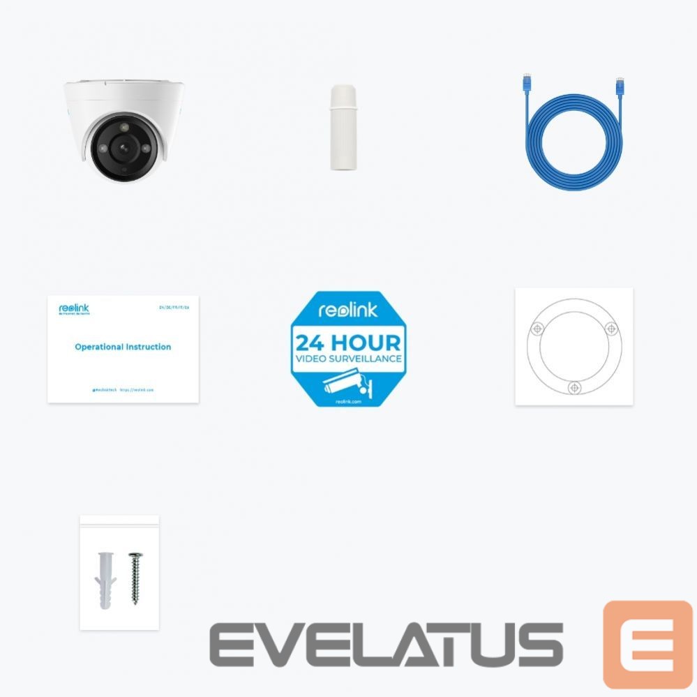 Internetinė kamera Reolink 4K Security IP Camera with Color Night Vision P434 Dome 8 MP 2.8-8mm/F1.6 IP66 H.265 MicroSD, max. 256 GB