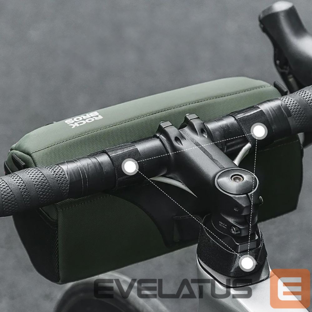 Dviračio priedas Rockbros Rockbros 30110054001 bicycle handlebar bag 2.2 l - green