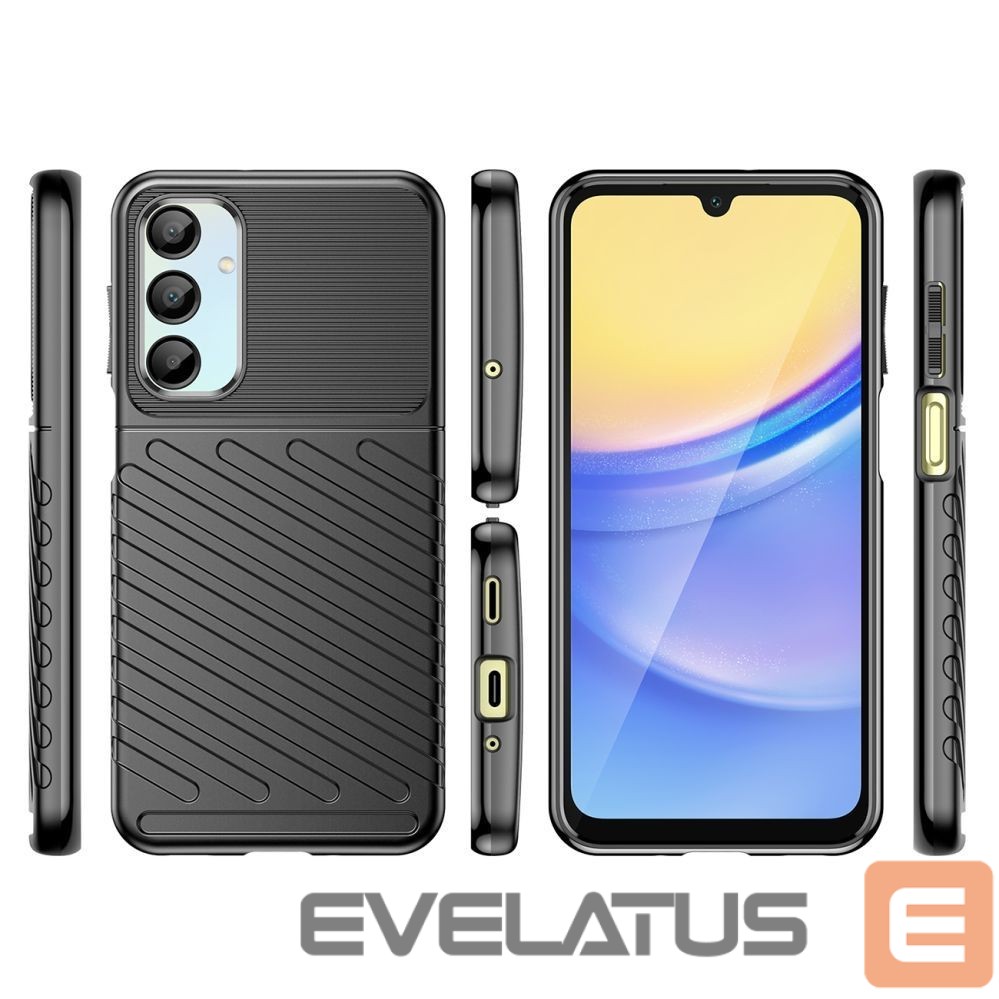 Nugarėlės dėklai Hurtel Thunder Case for Samsung Galaxy A26 Silicone Armored Cover - Black