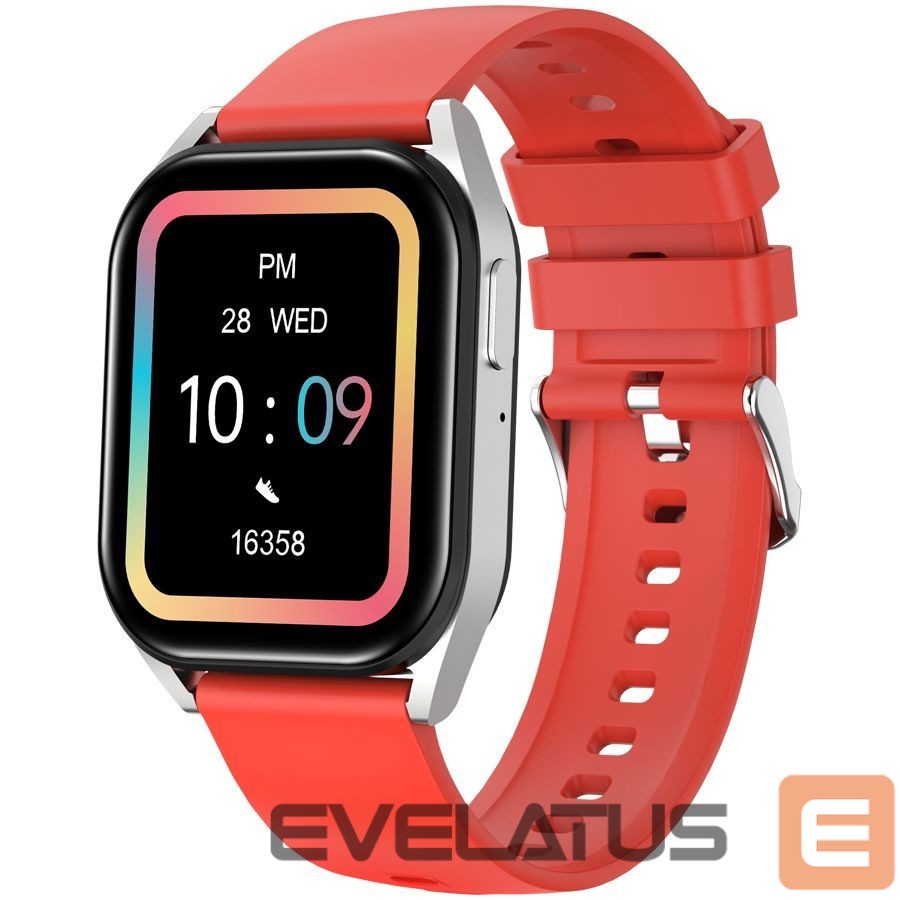 Išmanusis laikrodis Canyon CANYON smart watch Chatter SW-58 BT-CALL Silver Red