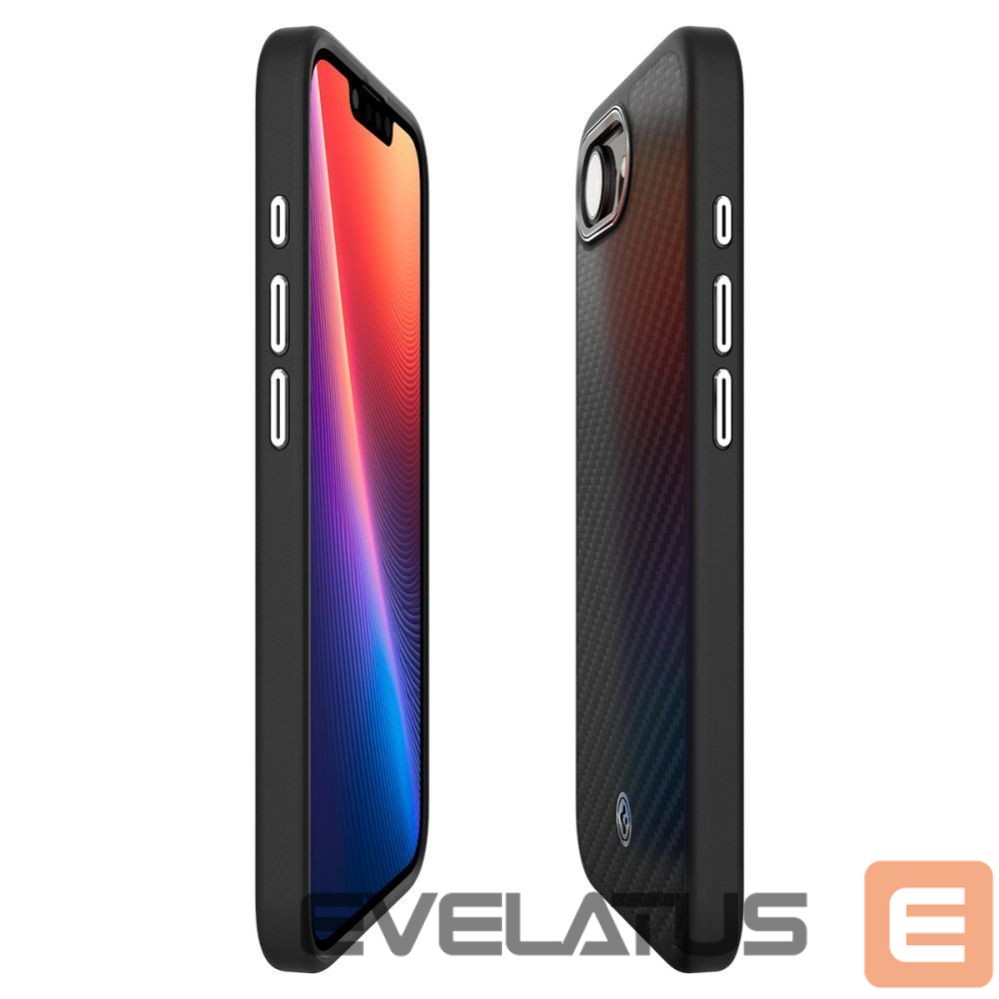 Nugarėlės dėklai Spigen Spigen Enzo Aramid MagSafe iPhone 16e Case - Black