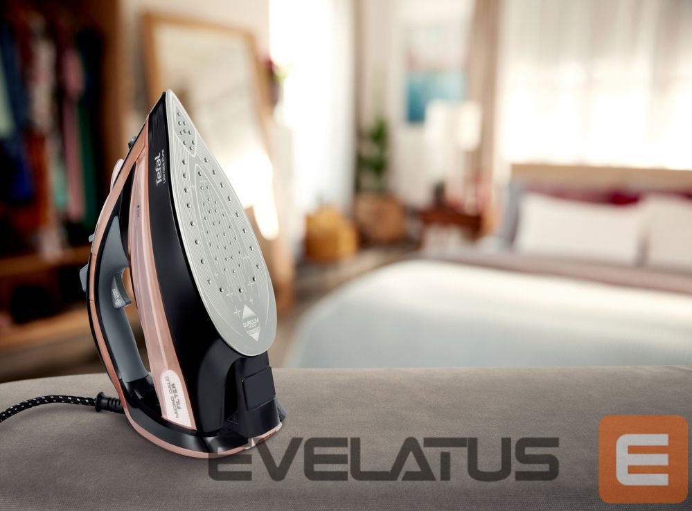 Lygintuvai TEFAL Steam Iron FV9845 3200 W, Water tank capacity 350 ml, Continuous steam 60 g/min, Black/Rose Gold