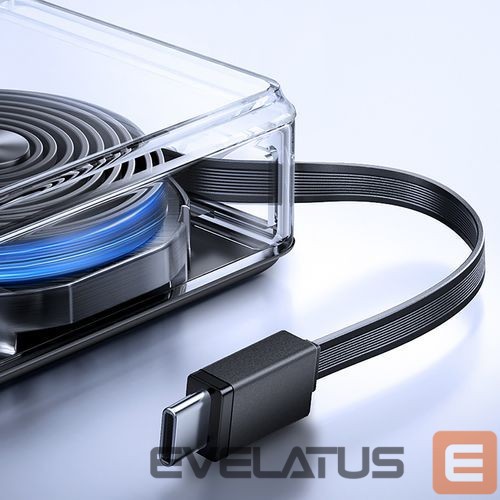 Išorinė baterija Joyroom JR-PR1 10000mAh 22.5W Powerbank with Built-in Retractable USB-C Cable Black