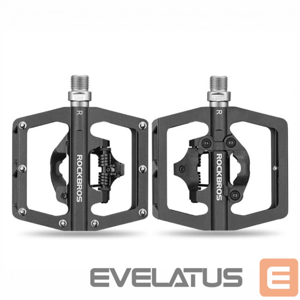Dviračio priedas Rockbros Rockbros PD15-BK Aluminum Alloy Bicycle Pedal Set - Black