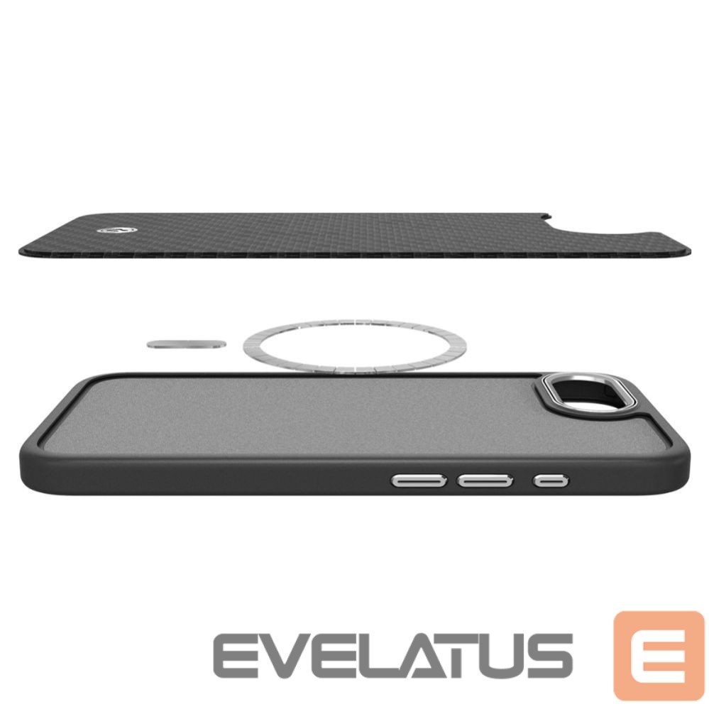 Nugarėlės dėklai Spigen Spigen Enzo Aramid MagSafe iPhone 16e Case - Black