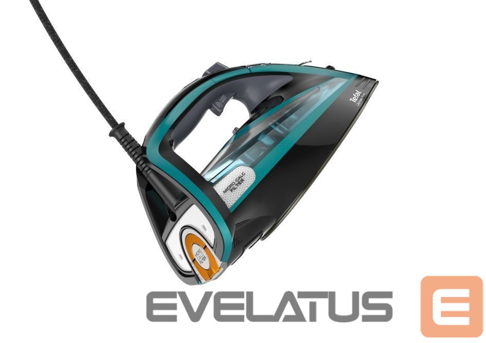 Lygintuvai TEFAL | Ultimate Pure FV9844E0 | Steam Iron | 3200 W | Water tank capacity 350 ml | Continuous steam 60 g/min | Steam boost performance 250 g/min | Blue/Black