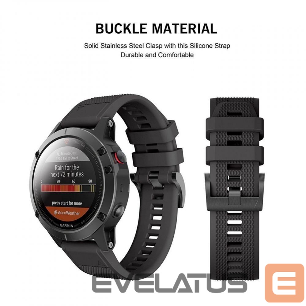 Dirželis Tech-Protect Tech-Protect Smooth case for Garmin Fenix 5 / 6 / 6 Pro / 7 - black