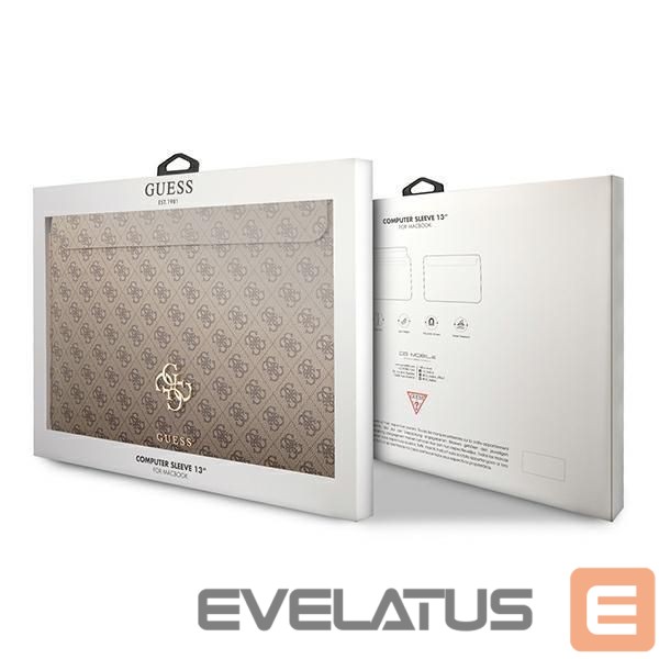 Krepšiai ir portfeliai Guess Guess 4G Big Logo case for a 13" laptop - brown