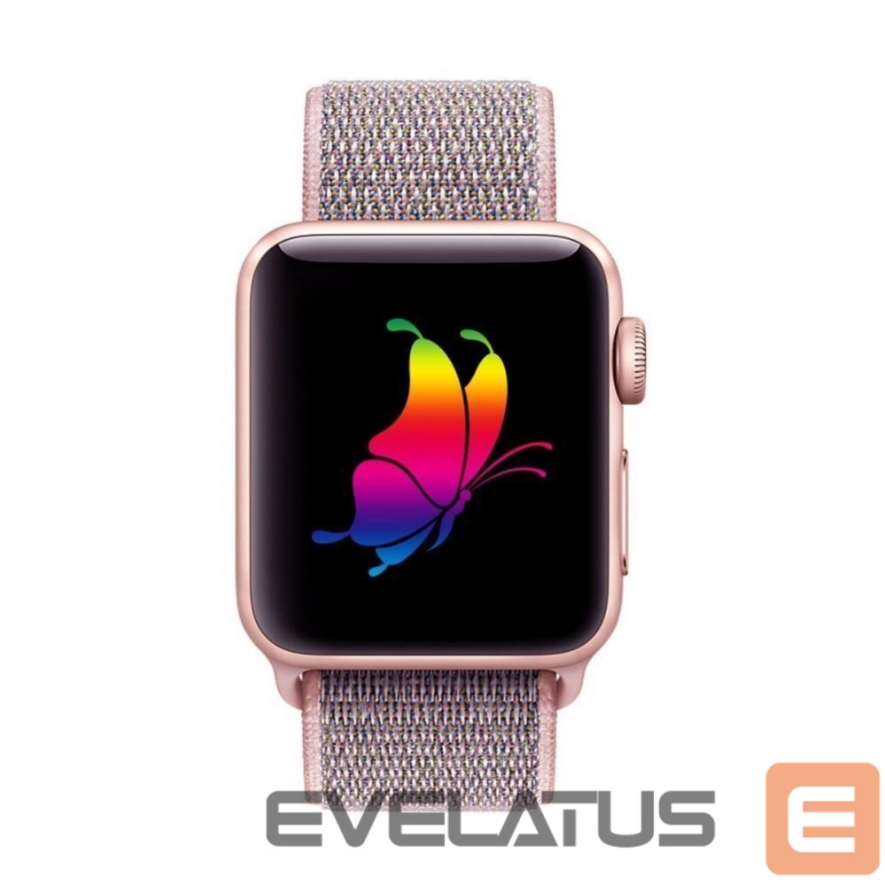 Dirželis Tech-Protect Tech-Protect Nylon Strap for Apple Watch 4 / 5 / 6 / 7 / 8 / 9 / SE (38/40/41 mm) - Pink