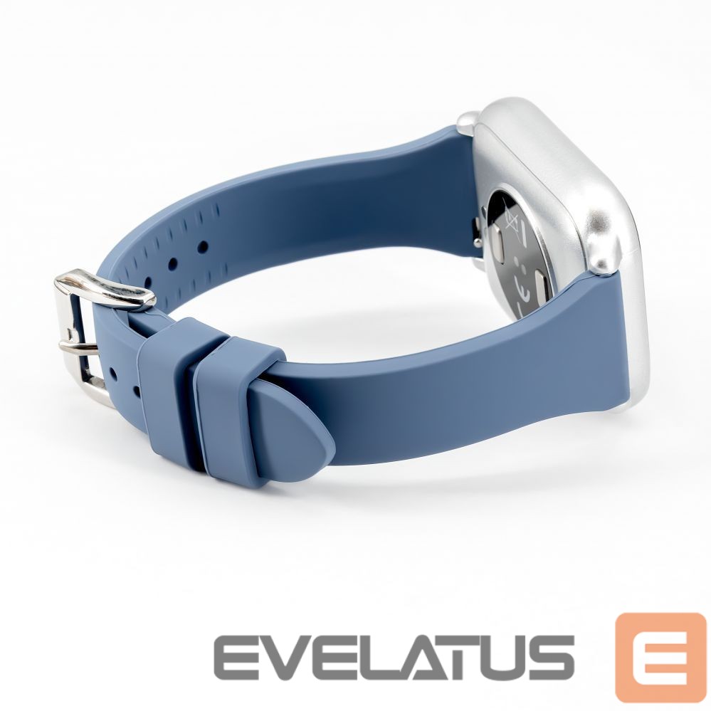 Dirželis Connect 20mm T-buckle Silicone Loop Watch Strap (130mm M/L) Blue