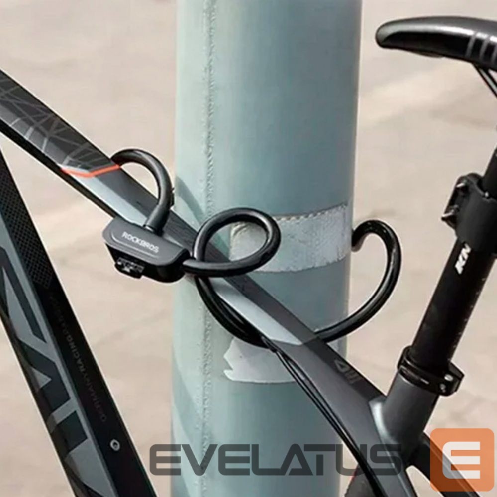 Dviračio priedas Rockbros Rockbros RKS515-BK bicycle lock with 1.1 m key - black