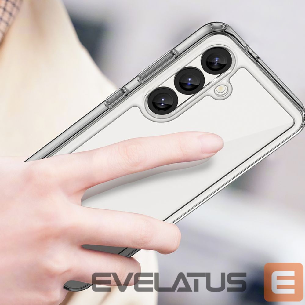 Nugarėlės dėklai Hurtel Outer Space Case for Samsung Galaxy S25 Edge Cover with Flexible Frame - Transparent