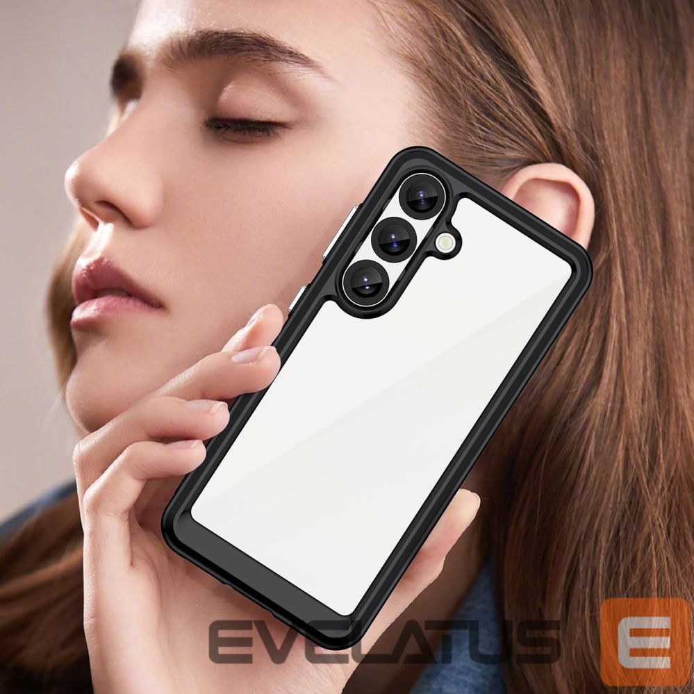 Nugarėlės dėklai Hurtel Outer Space Case for Samsung Galaxy S25 Edge Cover with Flexible Frame - Black