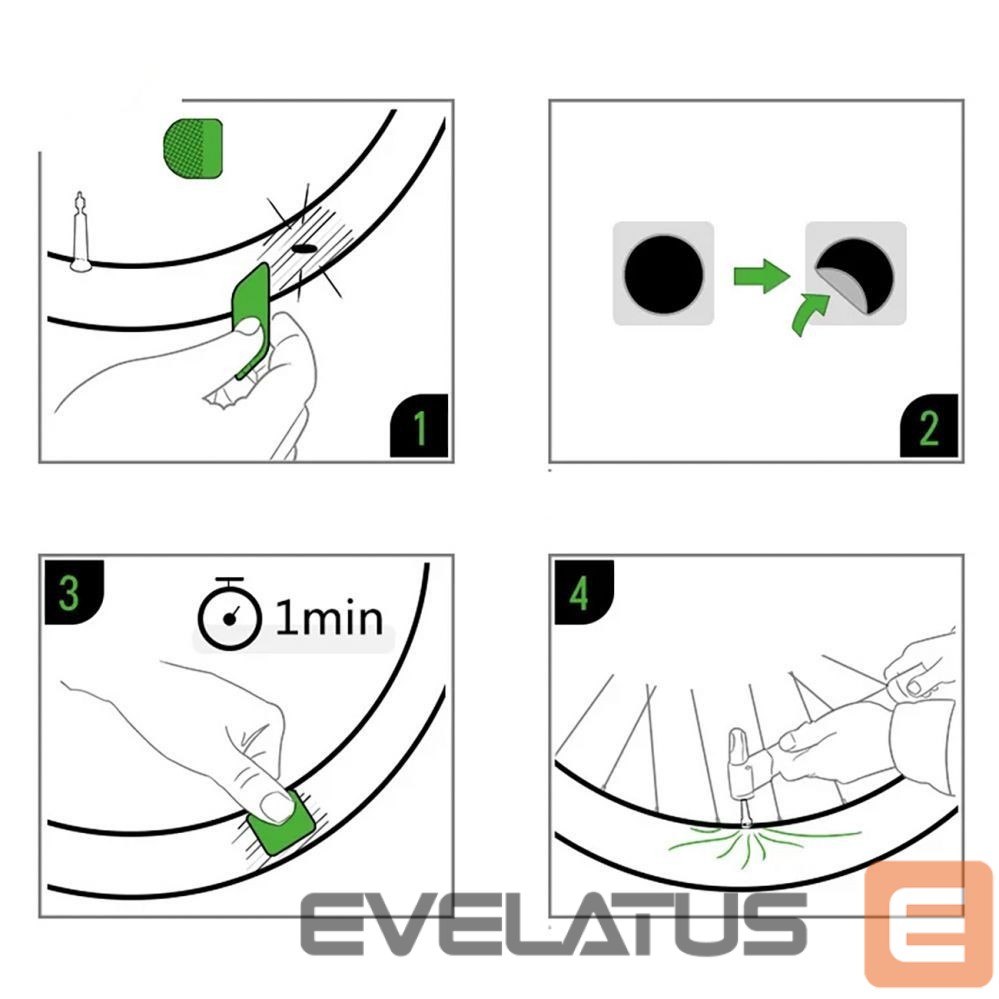Kitas produktas Rockbros Rockbros GJ2001 repair kit for bicycle inner tubes - translucent