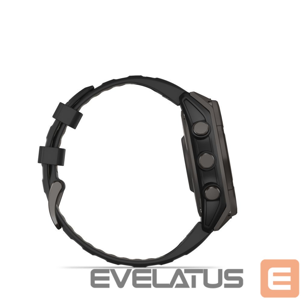 Išmanusis laikrodis Garmin Fenix 8 – 47 mm, Solar, Sapphire Sapphire, Carbon grey DLC titanium with Black/pebble grey/ 010-02906-11