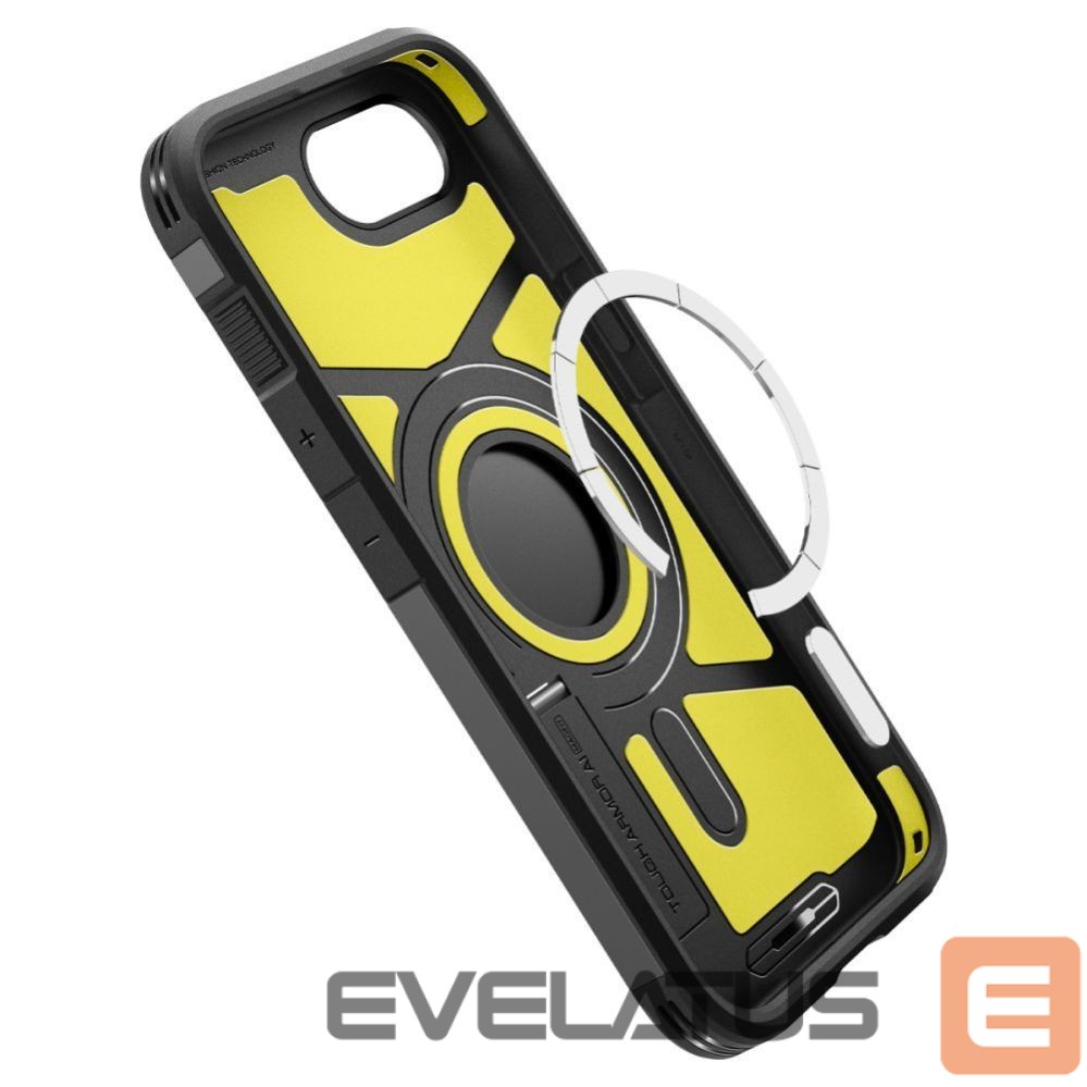 Nugarėlės dėklai Spigen Spigen Tough Armor Case with MagSafe for iPhone 16e with Stand - Black