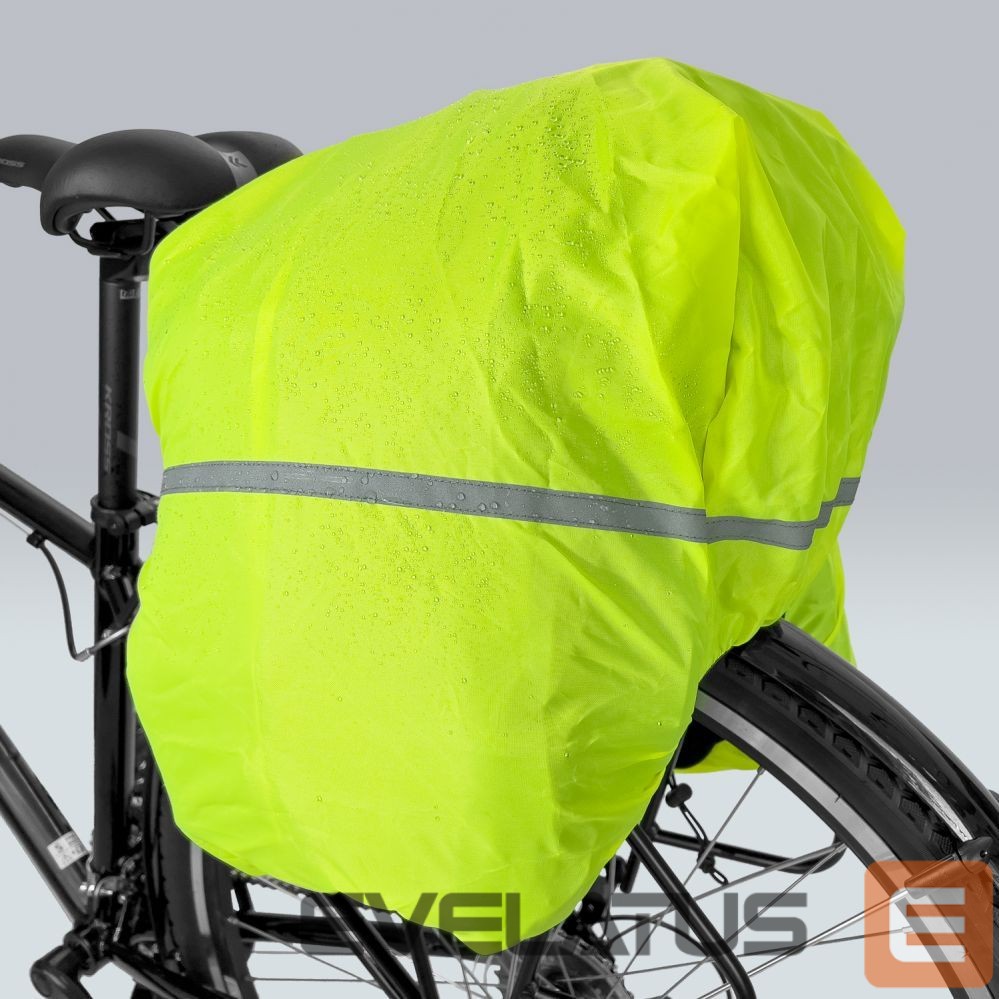 Dviračio priedas Wozinsky Wozinsky large bike rack bag 35l + rain cover black (WBB19BK)