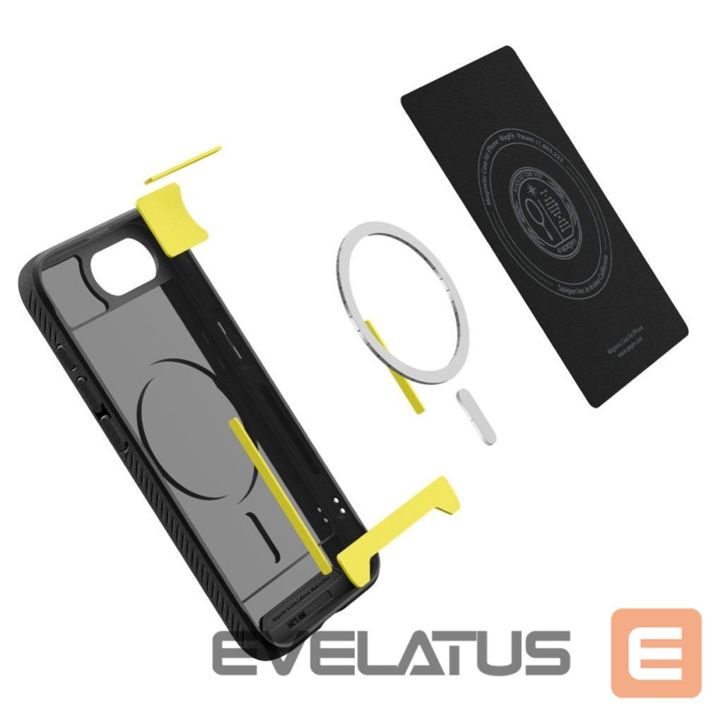 Nugarėlės dėklai Spigen Spigen Rugged Armor MagSafe case for iPhone 16e - black