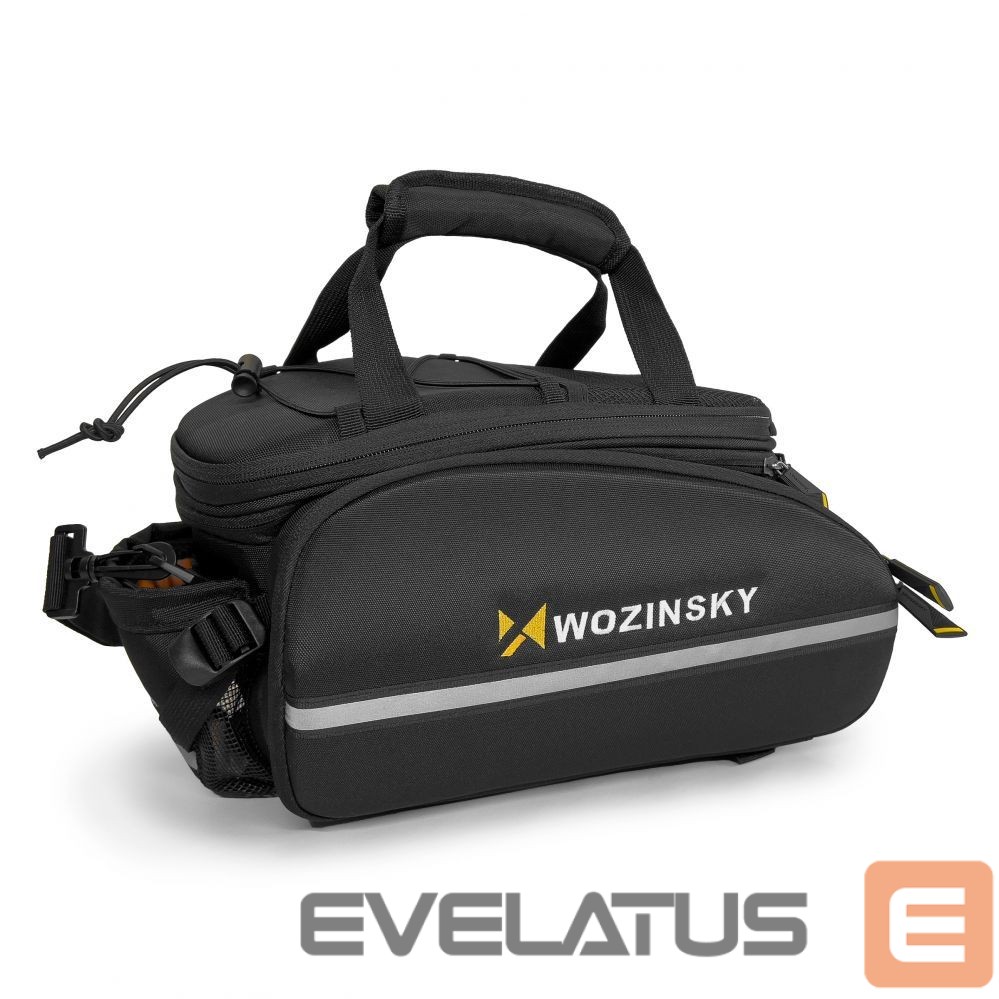 Dviračio priedas Wozinsky Wozinsky large bike rack bag 35l + rain cover black (WBB19BK)