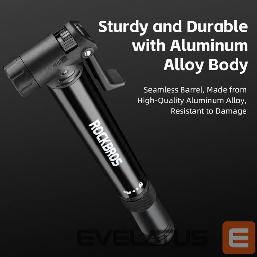 Dviračio priedas Rockbros Rockbros 42320010001 Bicycle Pump Hand + Screwdriver - Black