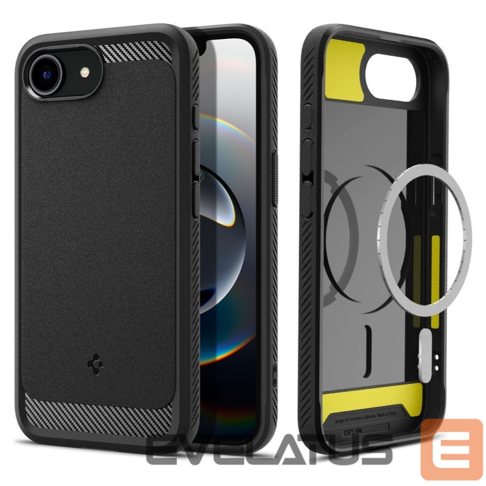 Nugarėlės dėklai Spigen Spigen Rugged Armor MagSafe case for iPhone 16e - black