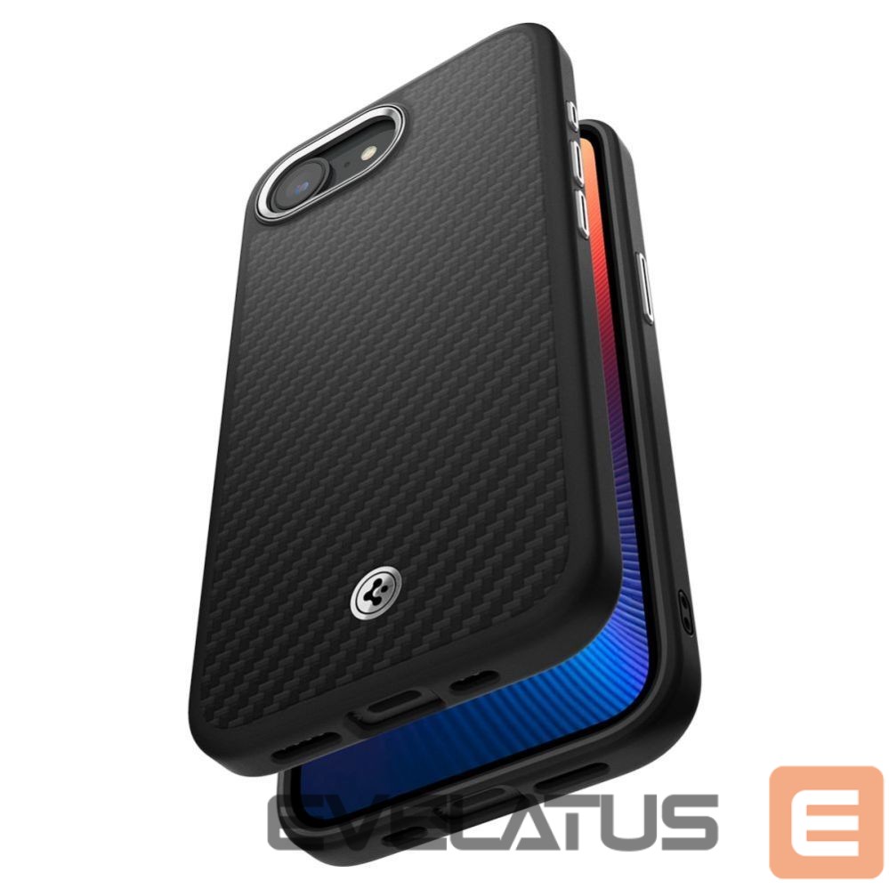Nugarėlės dėklai Spigen Spigen Enzo Aramid MagSafe iPhone 16e Case - Black
