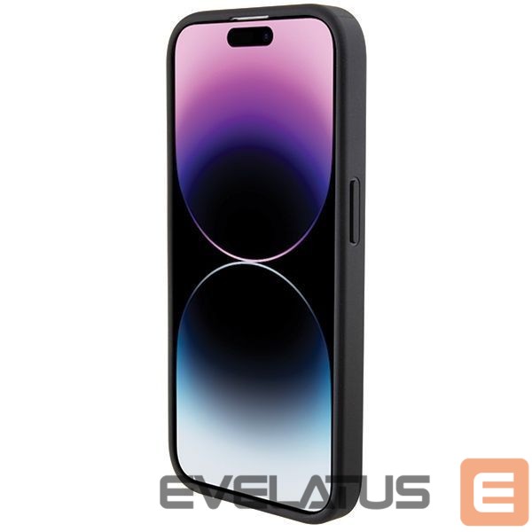 Nugarėlės dėklai BMW BMW Leather Textured & Stripe iPhone 15 Pro Max Case - Black