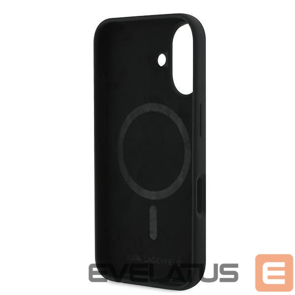 Nugarėlės dėklai Karl Lagerfeld Karl Lagerfeld Silicone Case Nauble Heads Print MagSafe for iPhone 16 Plus - Black