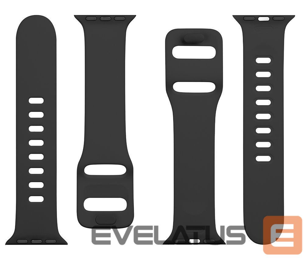 Dirželis Tactical Apple Watch 38/40/41mm Silicone Strap with Buckle Black