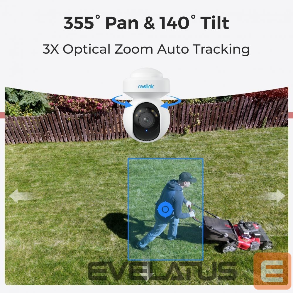 Internetinė kamera Reolink Smart WiFi Camera with Motion Spotlights E Series E540 PTZ 5 MP 2.8-8/F1.6 IP65 H.264 Micro SD, Max. 256 GB