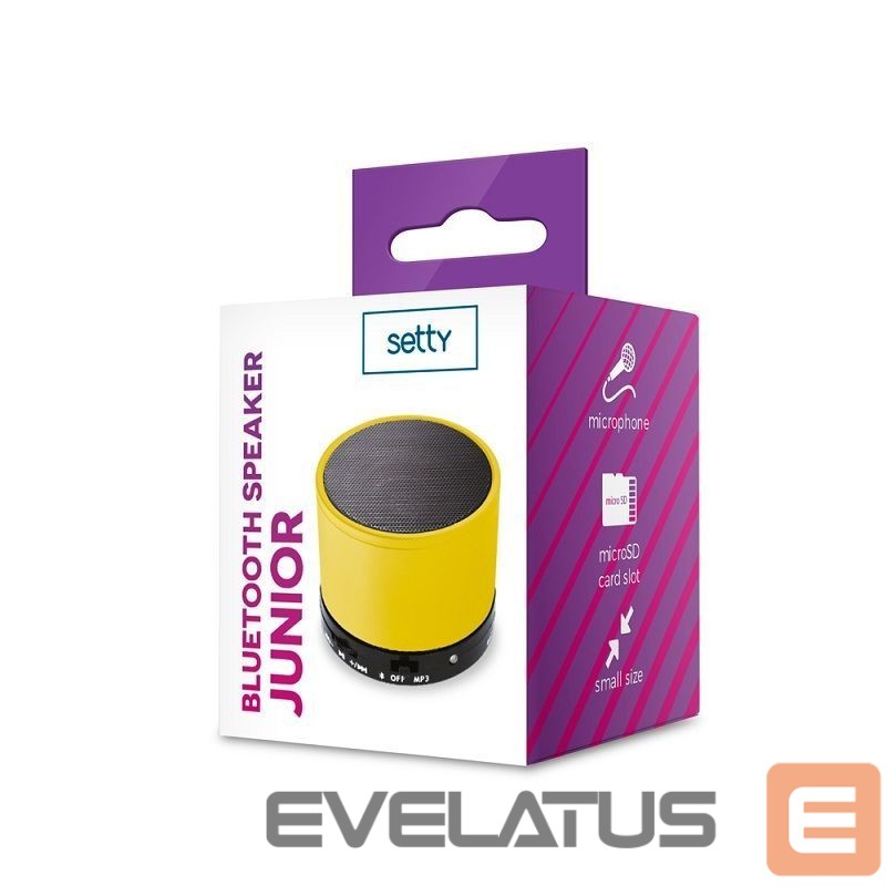 Belaidės kolonėlės Setty Junior bluetooth speaker Yellow