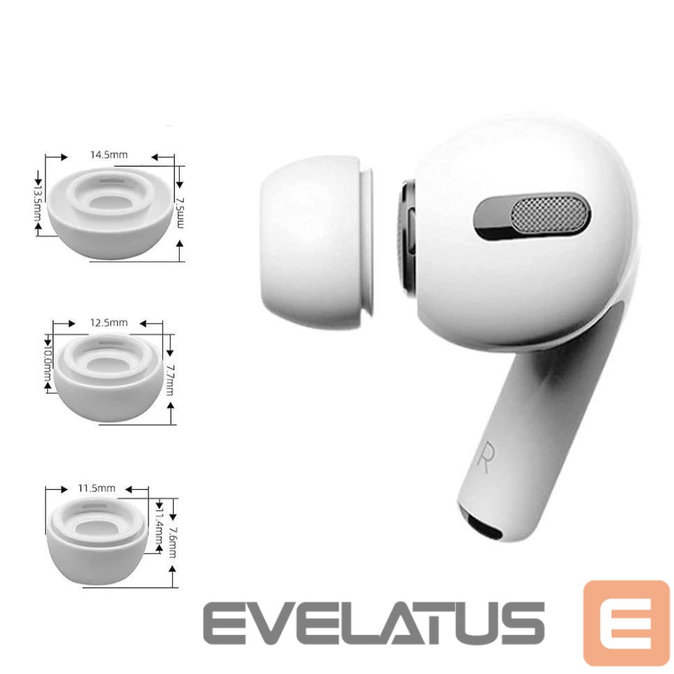 Laidinės ausinės Tech-Protect Apple Tech-Protect Ear Tips for AirPods Pro 1 / 2 in sizes S / M / L - white (3 pcs.)