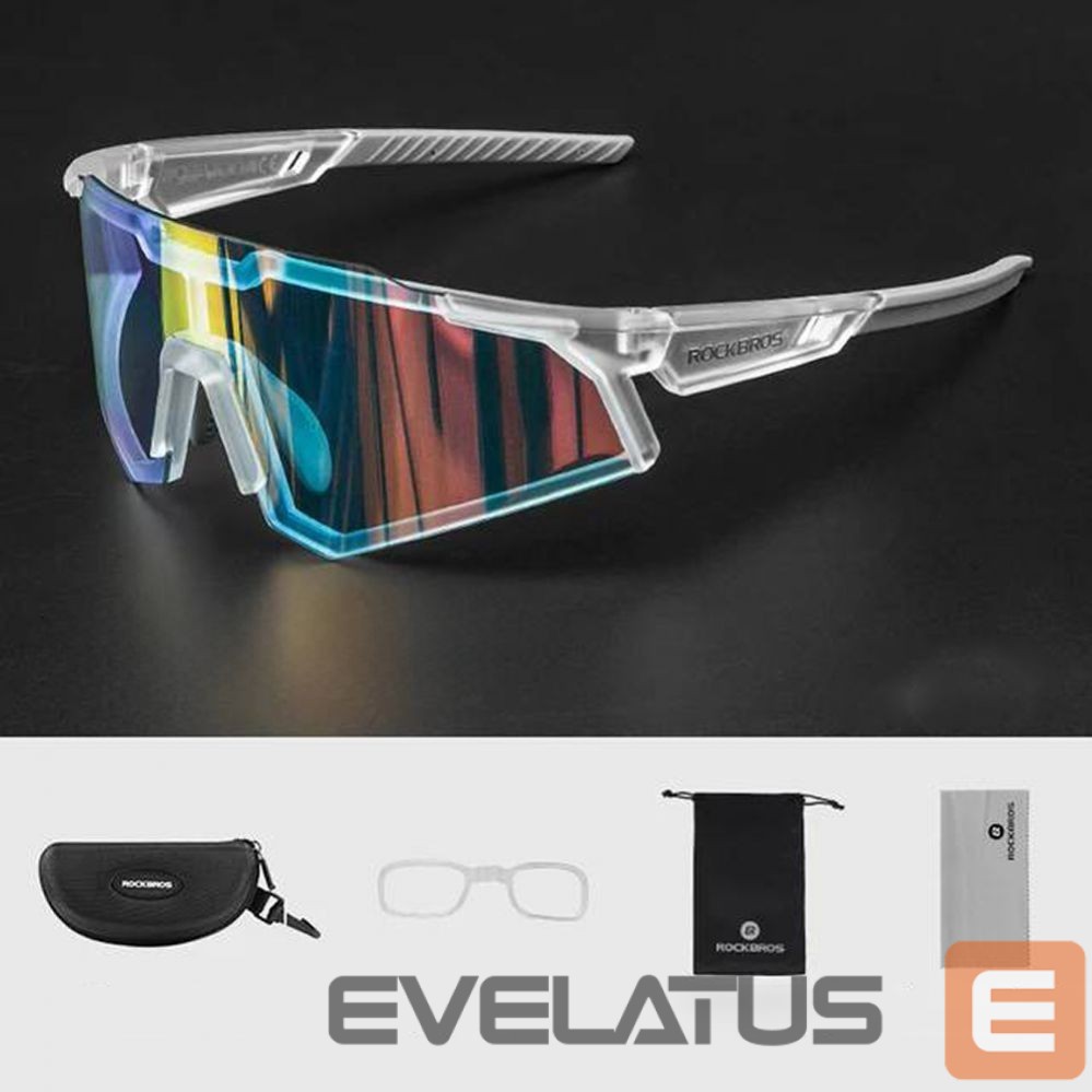 Dviračio priedas Rockbros Rockbros SP291 photochromic UV400 cycling glasses - white