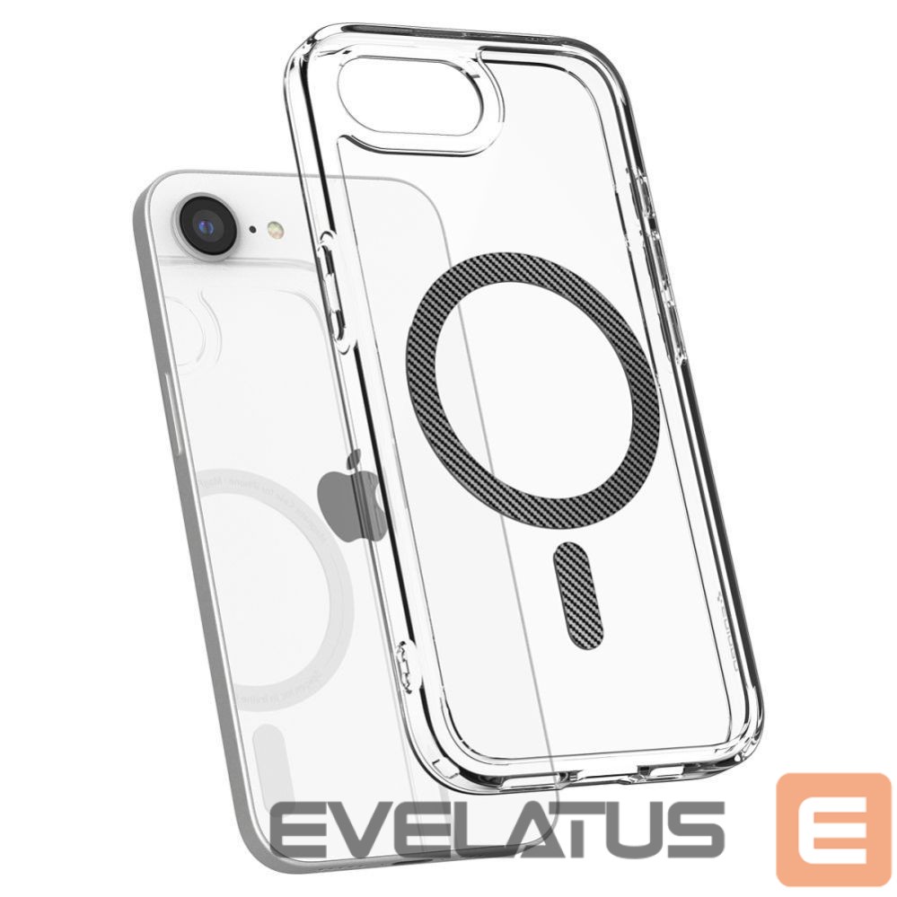 Nugarėlės dėklai Spigen Spigen Ultra Hybrid MagSafe iPhone 16e Carbon Fiber Case - Clear