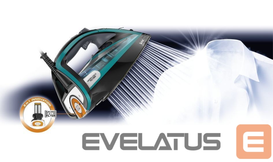 Lygintuvai TEFAL | Ultimate Pure FV9844E0 | Steam Iron | 3200 W | Water tank capacity 350 ml | Continuous steam 60 g/min | Steam boost performance 250 g/min | Blue/Black
