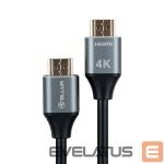 Kabelis Tellur  High Speed HDMI 2.0 cable, 4K 18Gbps plug-plug Ethernet gold-plated 3m black 