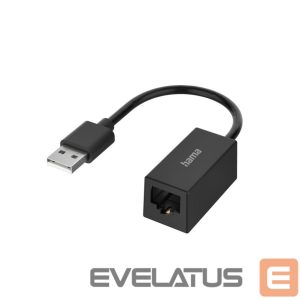 Kitas kompiuterio priedas Hama  Hama 00200324 Network Adapter, USB Plug - LAN/Ethernet Socket, Fast Ethernet 