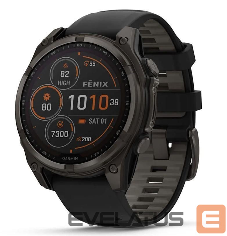 Išmanusis laikrodis Garmin SMARTWATCH FENIX 8 SAPP. SOLAR/BLACK/GRAY 010-02907-11